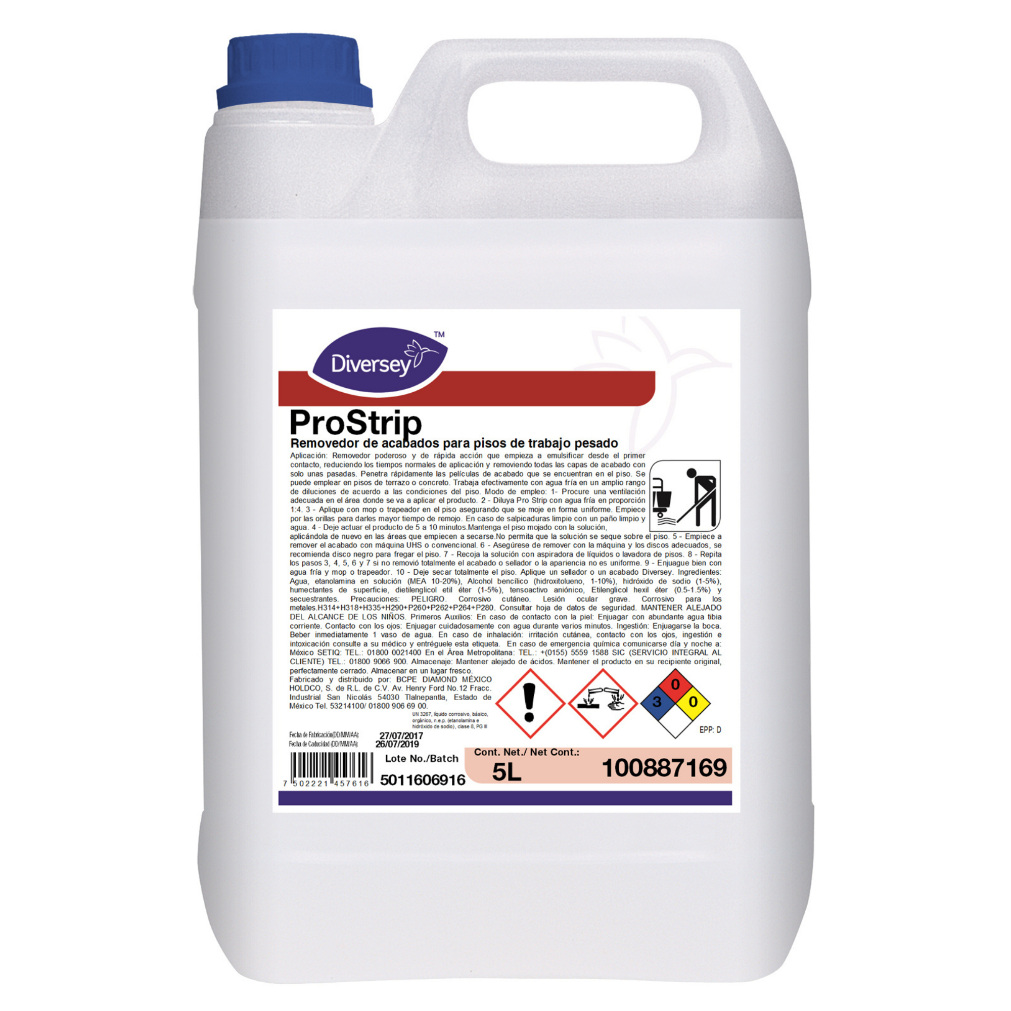 Removedor de Selladores Pro Strip Diversey 100887169 - 5 Litros