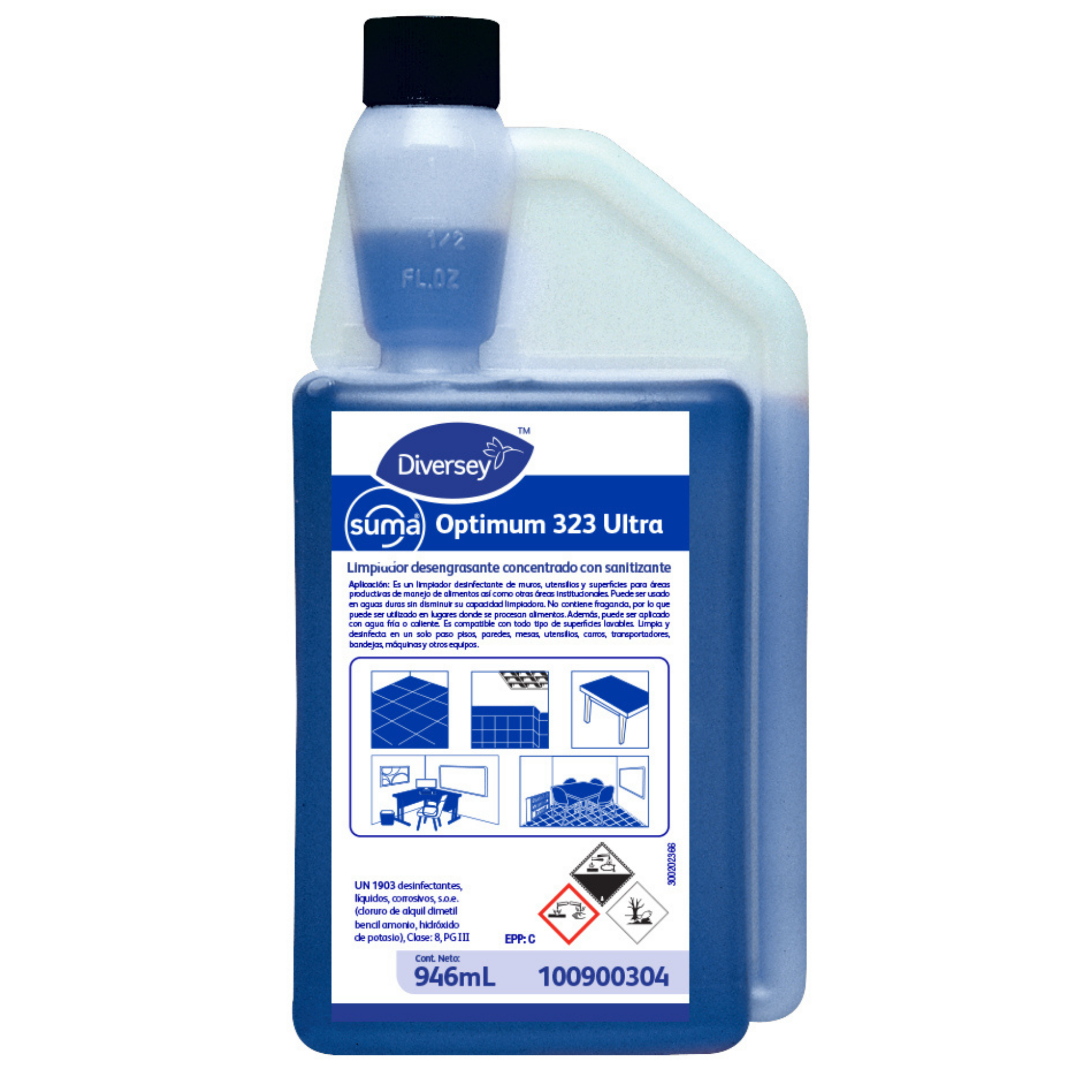 Detergente Cocina Suma Optimum 323 Ultra 2x946ml Diversey