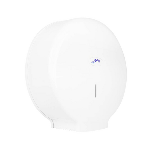 Dispensador de papel higiénico jumbo Smart Maxi | Jofel AE77000 | Capacidad 500 m | Plástico ABS blanco