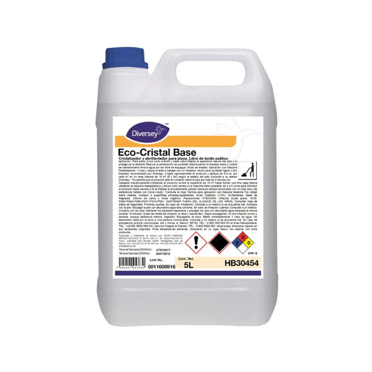 Envase del cristalizador para pisos de mármol Eco-Cristal Base de Diversey, presentación 2x5kg.