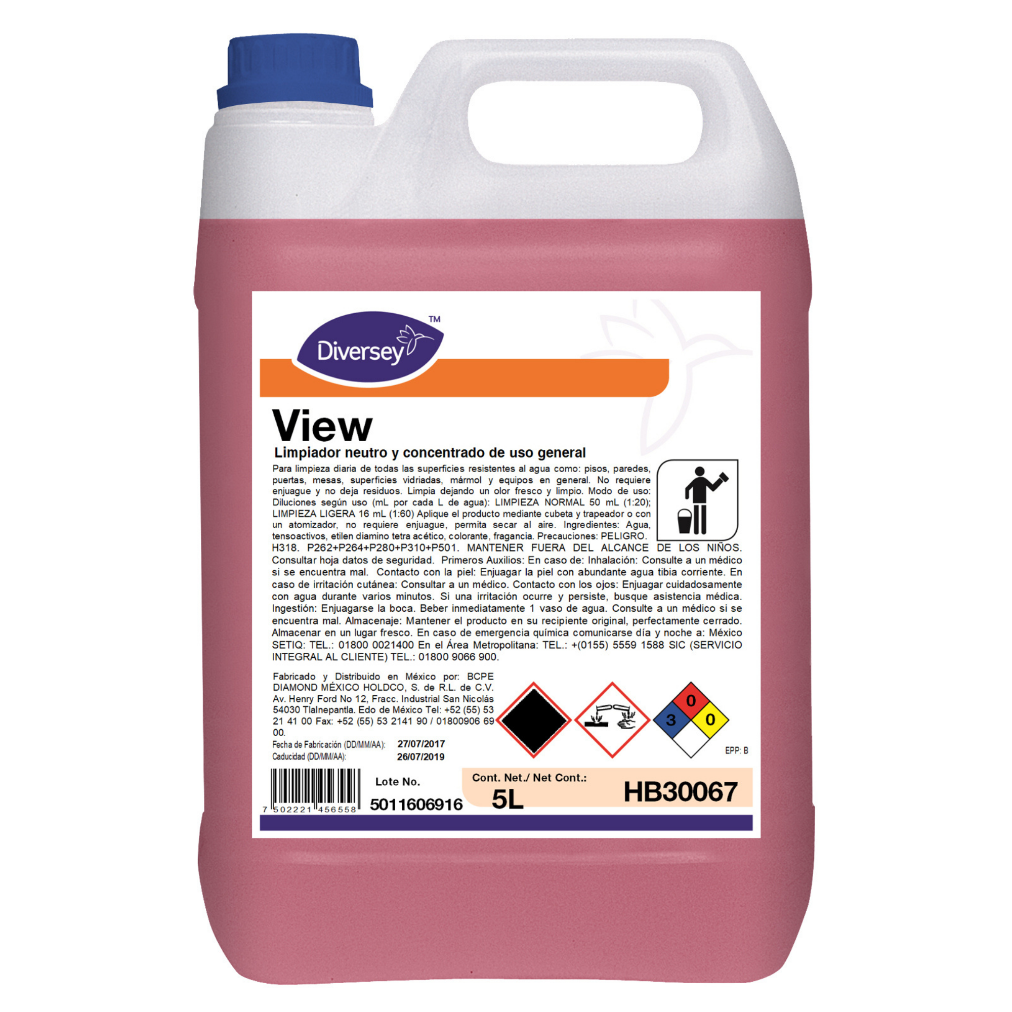 Limpiador Multiusos Neutro Diversey HB30067 - Caja 4 x 5L