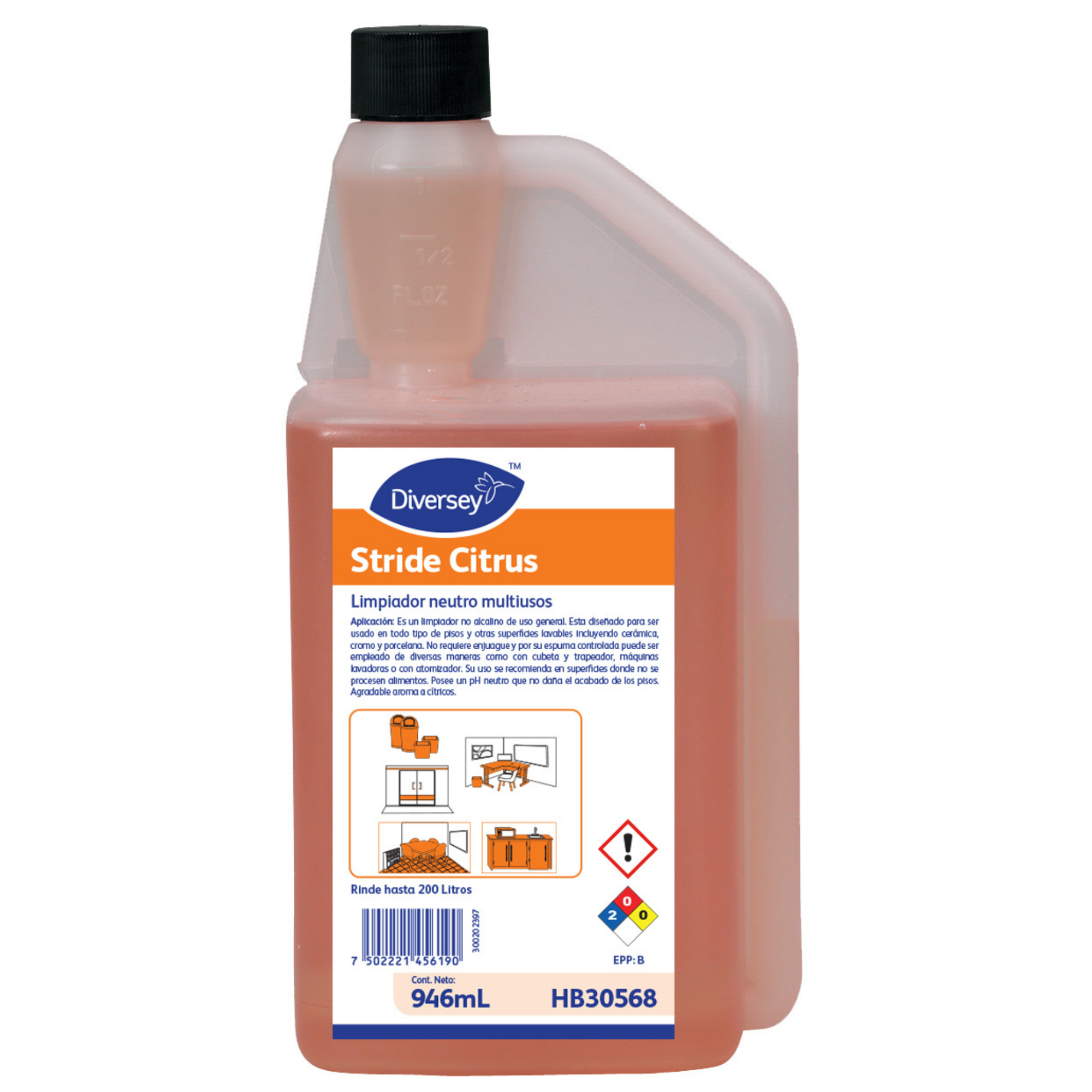 Limpiador Neutro Olor Cítricos Diversey HB30568 - 6x946 ML