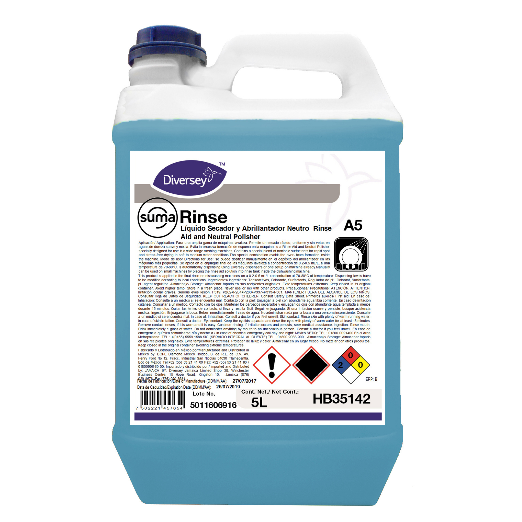 SUMA RINSE A5 4X5L