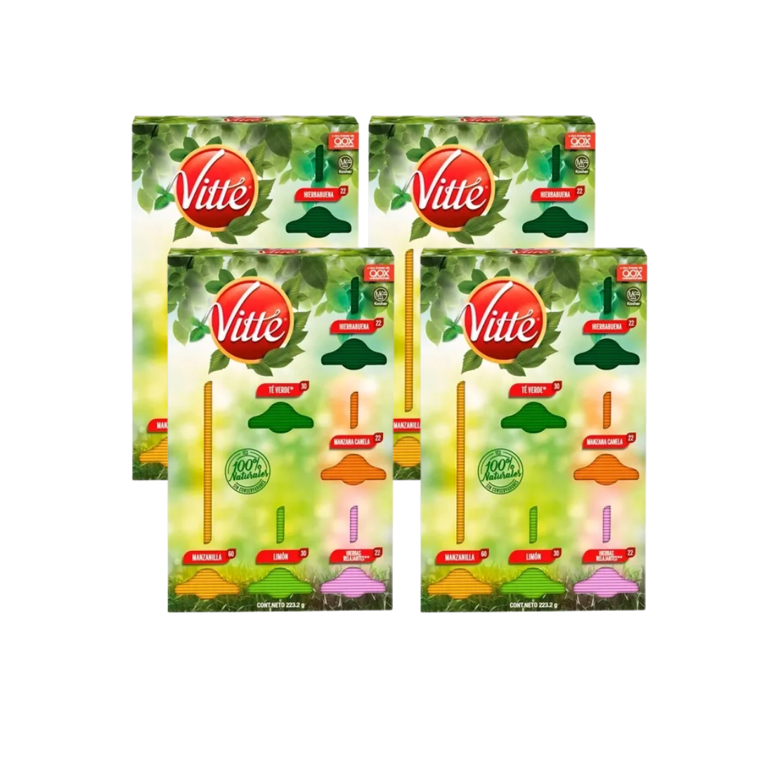 Té Vitte Surtido 186 sobres | 6 sabores naturales.1
