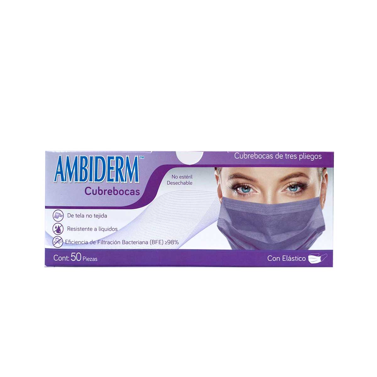 Ambiderm® Cubrebocas Adulto Plisado - Karlan ¡Marca la Limpieza!