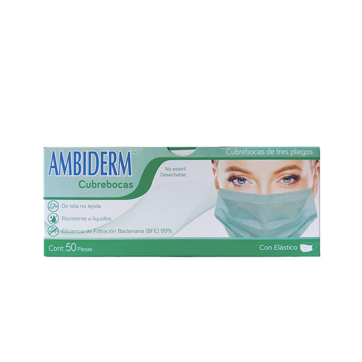 Ambiderm® Cubrebocas Adulto Plisado - Karlan ¡Marca la Limpieza!