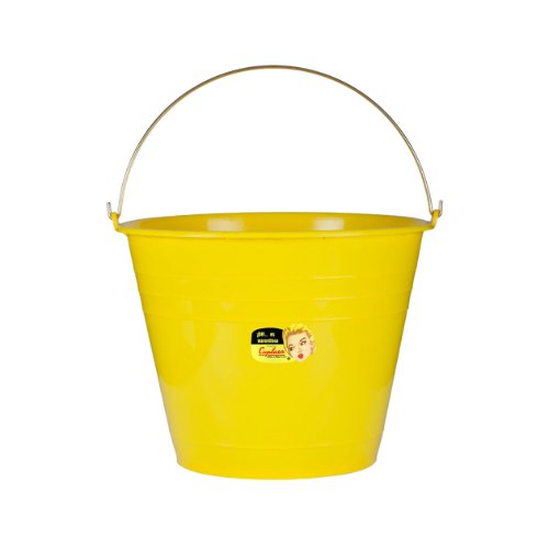 Cubeta de plástico roja Cuplasa Cubeta 20 de 19 litros con asa metálica para uso industrial pesado