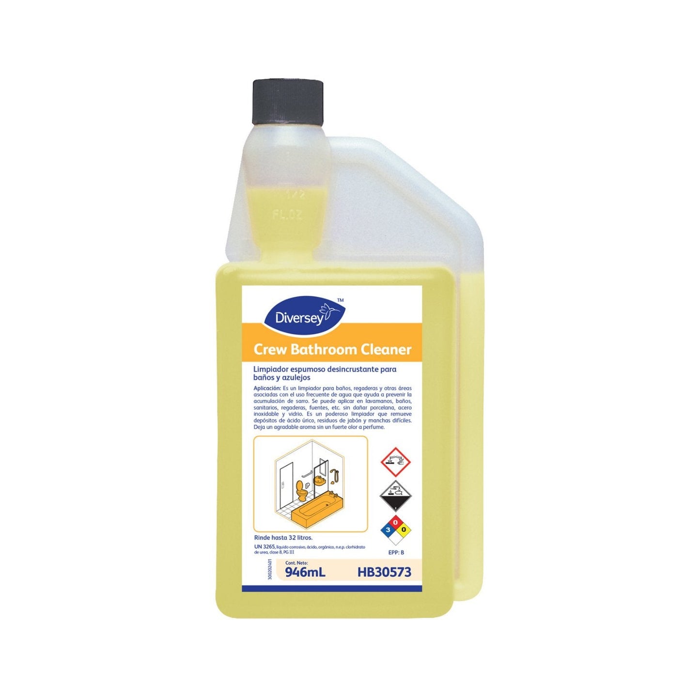 Diversey® Cuidado de Edificio Crew Bathroom Cleaner (HB30573) - Karlan ¡Marca la Limpieza!HB30573