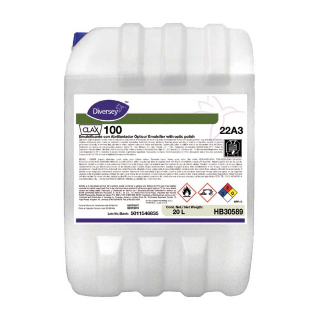 Diversey® Cuidado de Prendas Clax 100 22A3 (HB30589 - HB30590 ) - Karlan ¡Marca la Limpieza!HB30589