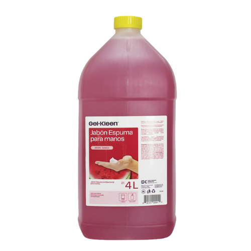 gelkleen-jabon-espuma-antibacterial-sandia-4l.jpg: Garrafa de 4 litros de Jabón Espuma Antibacterial Gel-Kleen con aroma a sandía