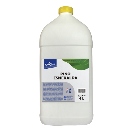gelkleen-limpiador-multiusos-pino-esmeralda-4l.jpg: Garrafa de 4 litros de Limpiador Líquido Multiusos de Gel-Kleen, con aroma a pino esmeralda