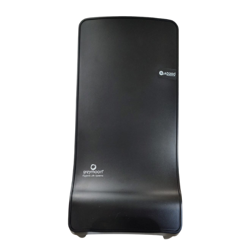 greymoon-ad200-despachador-toalla-interdoblada-negro.jpg: Despachador de toalla interdoblada de la línea AD200 BLACK de greymoon™, en color negro