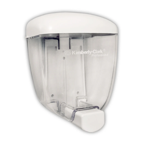 kimberly-clark-jabonera-granel-manual-94335-blanco.jpg: Jabonera a granel Insight de Kimberly-Clark en color blanco, mostrando su diseño simple y funcional