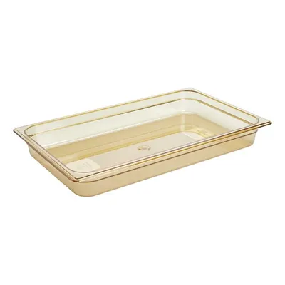 Bandeja de inserción tamaño completo para alimentos calientes, profundidad 6.35 cm, color ámbar