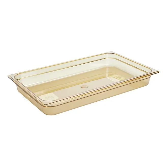 Bandeja de inserción tamaño completo para alimentos calientes, profundidad 6.35 cm, color ámbar