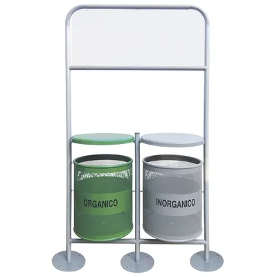 Basurero Basculante Doble con Publicidad