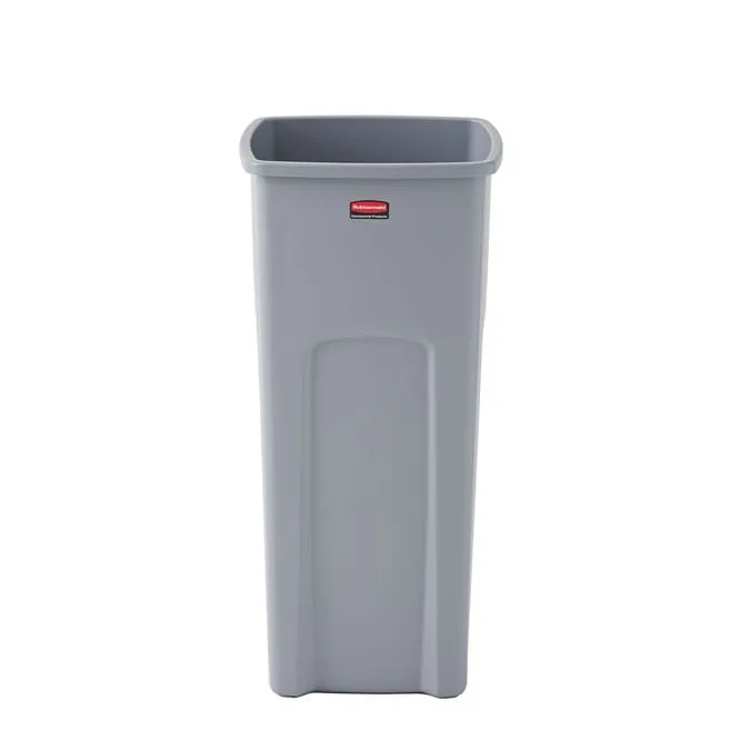 Contenedor cuadrado Untouchable® gris de 87 litros