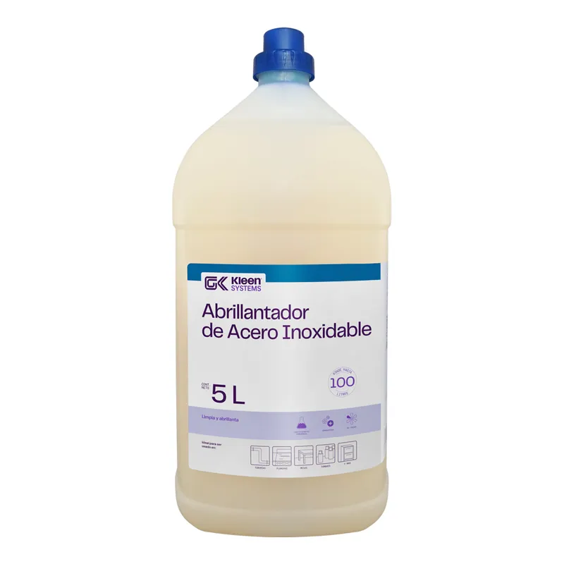 ABRILLANTADOR DE ACERO INOXIDABLE 5 L - Desincrusta, desoxida, limpia y abrillanta acero inoxidable