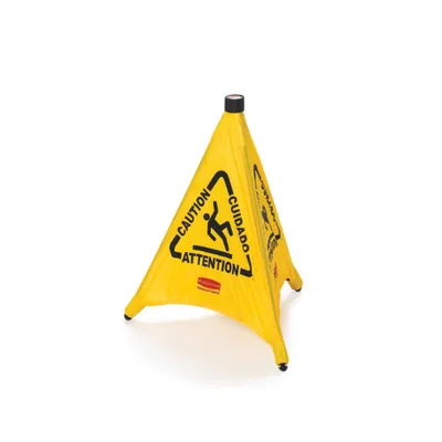 Cono de seguridad emergente multilingüe