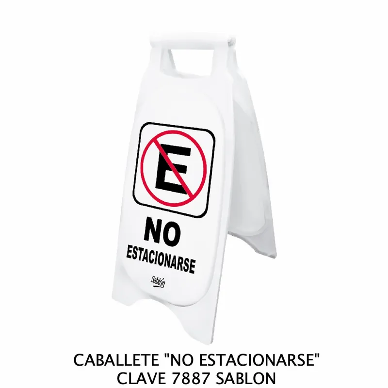 Caballete de Plástico Rígido — Señal: No Estacionarse