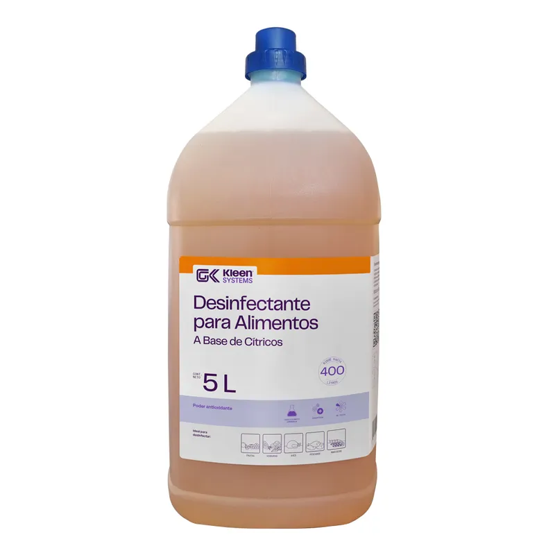 DESINFECTANTE PARA ALIMENTOS 5 L - Desinfectante concentrado a base de cítricos