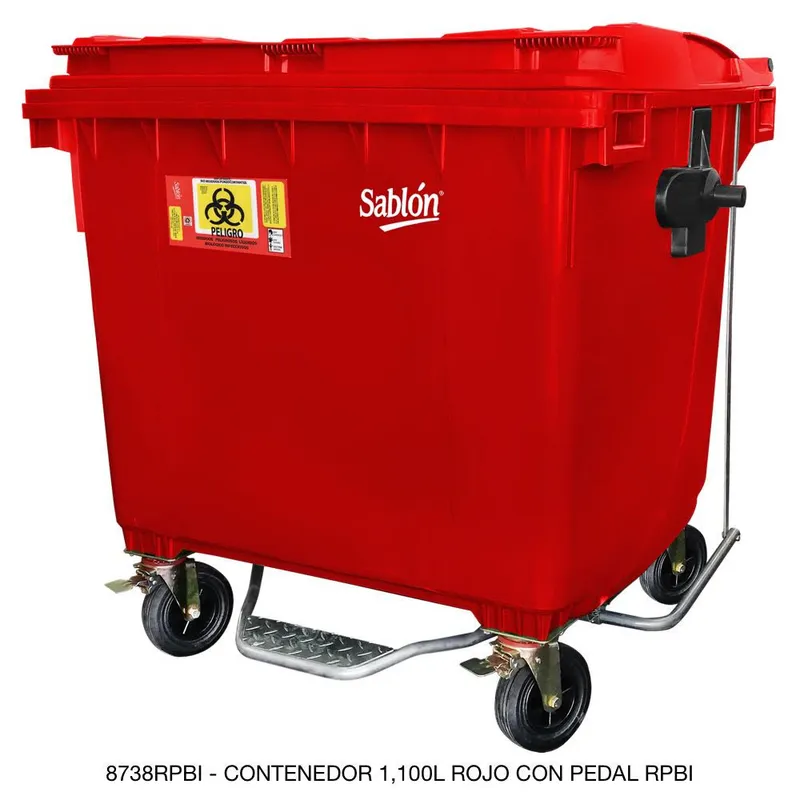 Contenedor de 1100 litros — Con pedal
