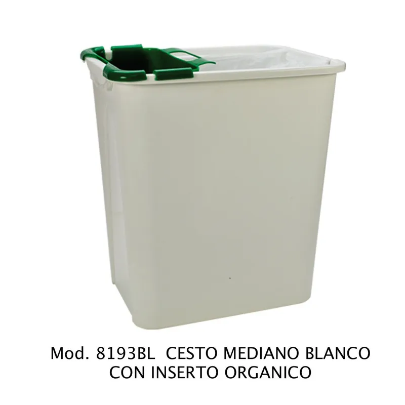 Bote de basura con inserto orgánico — 31 X 24 X 33.5
