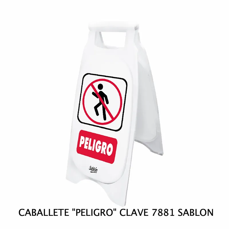 Caballete de Plástico Rígido — Señal: Peligro