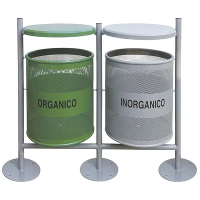 Basurero Basculante Doble sin Publicidad