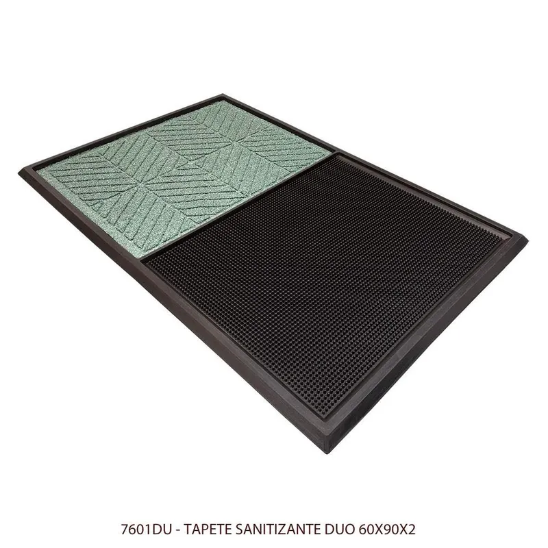 Tapete DUO Sanitizante /Secante — Fabricado en hule negro — Cap.: 1.0 Litros de líquido sanitizante.
