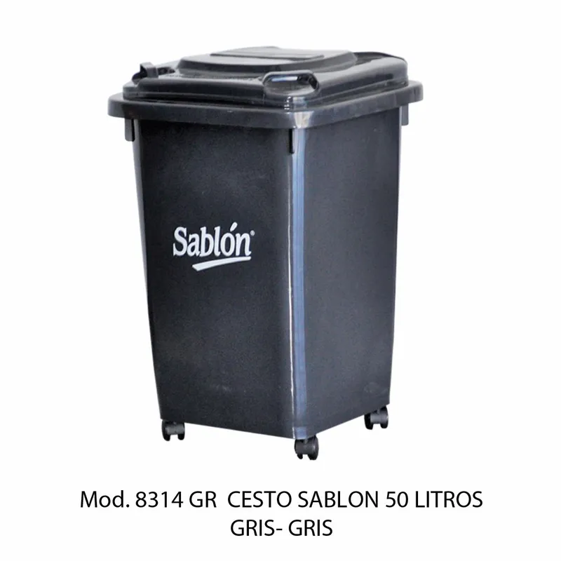 Bote de Basura Mediano — 50 litros — Con Ruedas