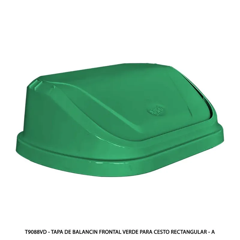 Bote de basura rectangular — Tapa de Balancin Frontal — Para Cesto Rectangular