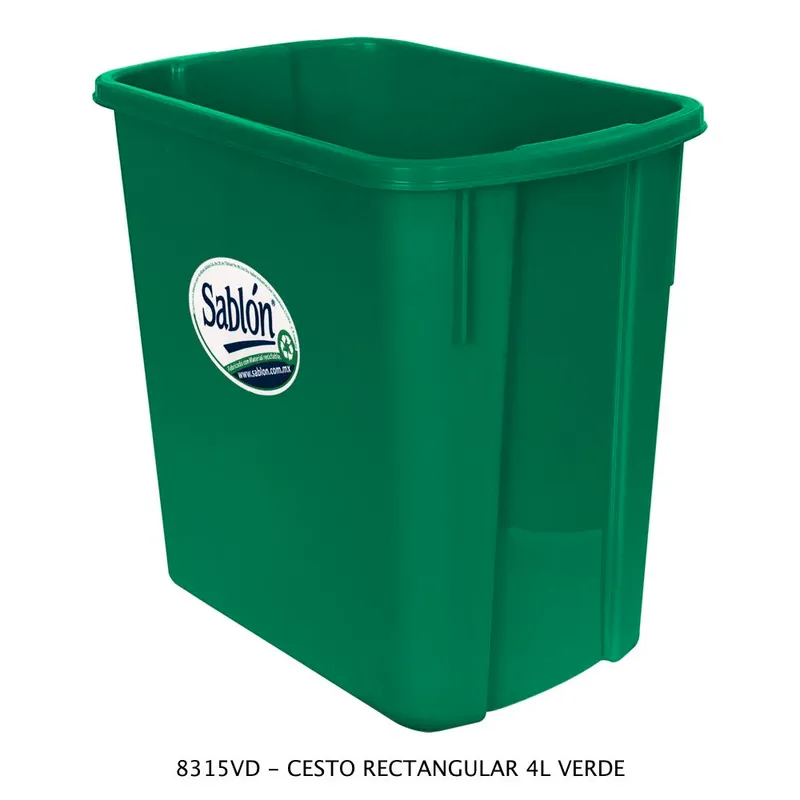 Bote de basura Rectangular — 4 litros