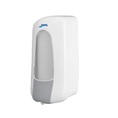 Dispensador de jabón en gel Atlántica | Jofel AC95000 | Para cartucho 800 ml | Plástico ABS blanco