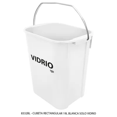 Cubeta Rectangular 19 litros — Solo Vidrio
