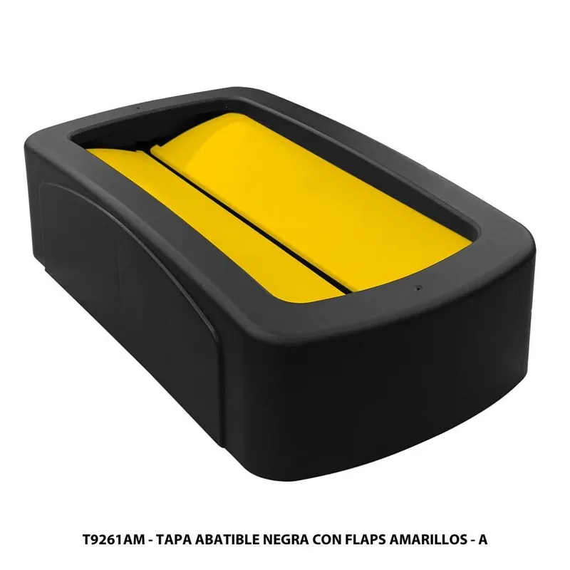 Negra con Flaps Amarillos — Tapa Abatible Bote Zvelte