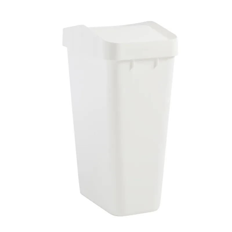 Papelera de reciclaje con tapa abatible