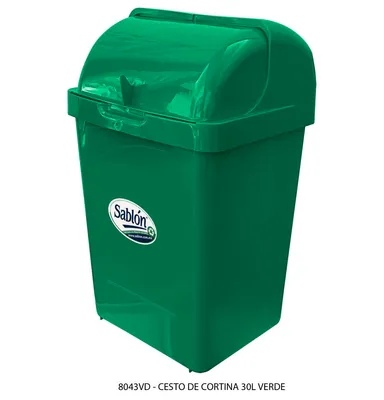Bote de Basura de 30 litros — Tapa tipo cortina