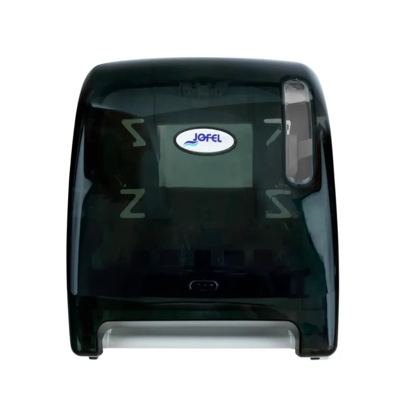 Dispensador de toalla en rollo automático | Jofel Azur AG18510 | Sensor de presencia | Base ABS blanca & tapa humo