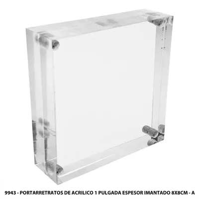 Portarretratos de Acrilico — 1 Pulgada Espesor Imantado 8x8cm