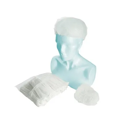 Cofia plisada blanca standard paq 100 piezas  venta x caja cerrada