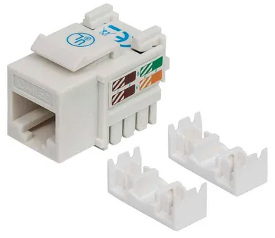 Jack INT Cat 5E de impacto (Keystone) color blanco