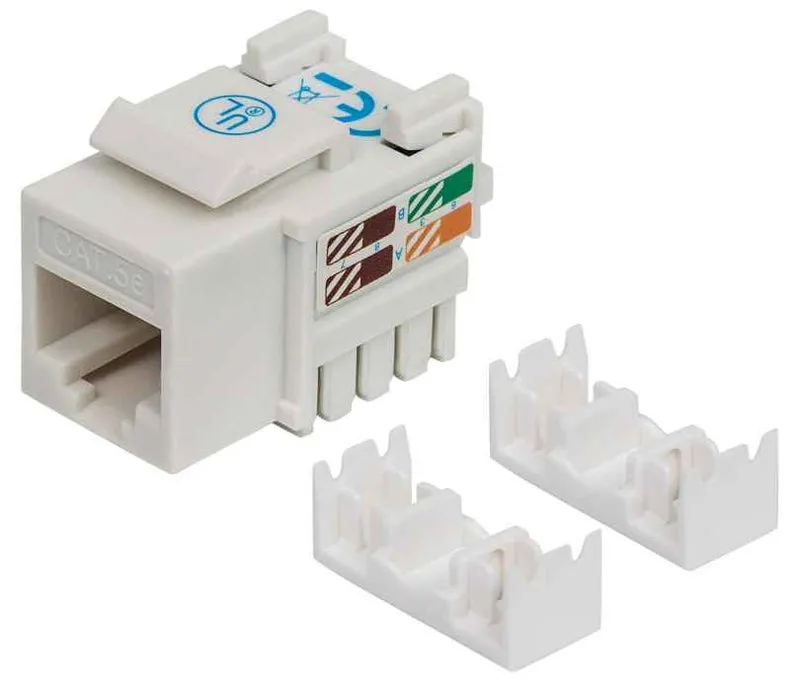 Jack INT Cat 5E de impacto (Keystone) color blanco