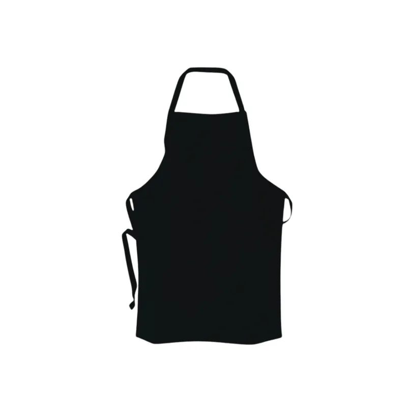Mandil ahulado negro de PVC | Delantal impermeable reutilizable | Protección para cocina, industria o limpieza