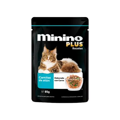 Minino Plus Recetas Carnitas de Atun 24x0.085 KG Corrugado